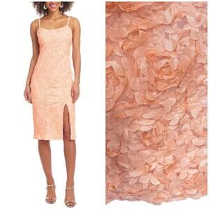 Christian Siriano Textured Applique Spaghetti Strap Dress NWT Sz 14